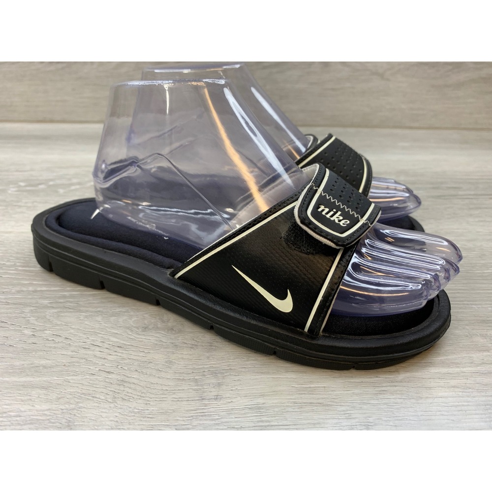 Nike Comfort Footbed Black White Slide Sandals Women's 8 Athletic Shoes